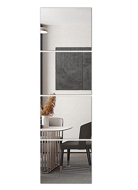 Full Length Mirror, Wall Mirror, Vanity Mirror, Full Body Mirror, 4PCS Long Wall Mirror Wall Mounted, Large Full Length Mirror, Tall Wall Mirror for Bathroom, Bedroom, Dressing