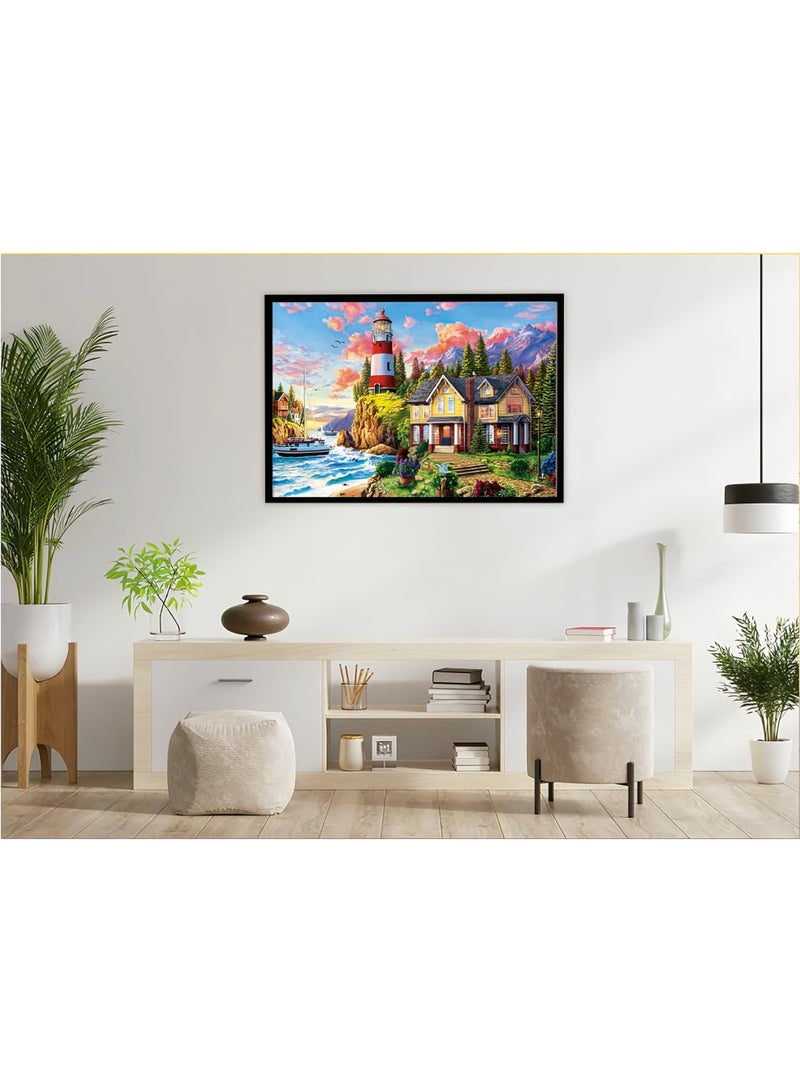 1000 puzzle pieces | Seaside island village house themed puzzle pieces | Puzzles and puzzle leisure toys suitable for adults and children - Image 3