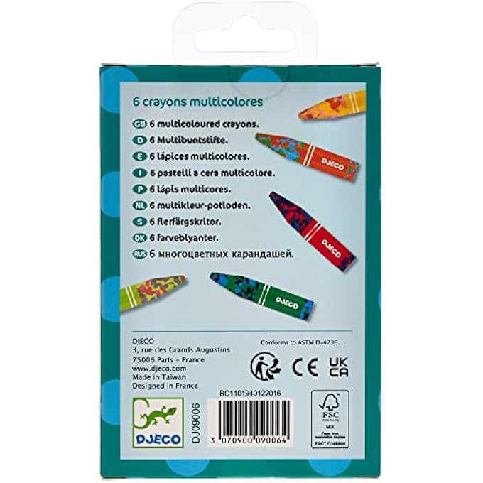 DJECO طقم أقلام تلوين متعددة الألوان 6 قطع - Image 2