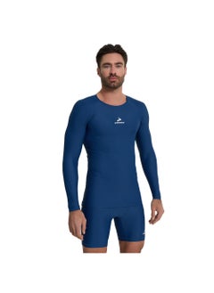 Athlex Men's T-shirt Protect Top L Sapphire, Demix, MOVI-force Compression Fabric, Muscle Support, Raglan Sleeves, Flat Seams for Comfort, Ideal for Football Training  - Image 2