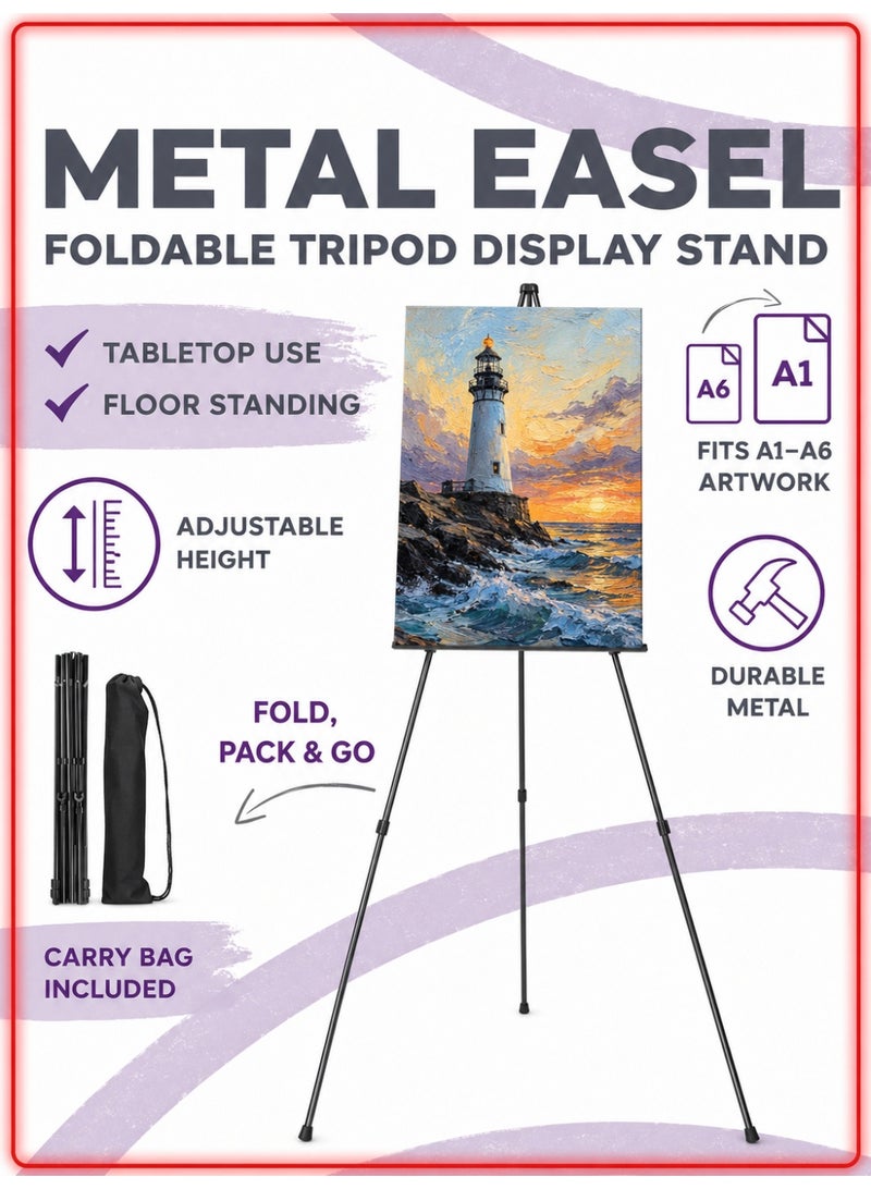 Aluminum alloy easel sketch stand folding telescopic display stand portable - Image 1