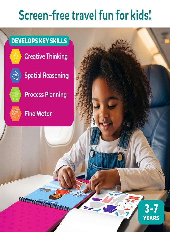 سكيلماتيكس كتاب أنشطة ملصقات سكيل ماتيكس القابل لإعادة الاستخدام - ملصقات قابلة للتقشير، أكثر من 100 ملصق لاصق قابل لإعادة الاستخدام، 6 صور، متعة خالية من الفوضى للأطفال، لعبة إبداعية ومناسبة للسفر، هدايا للأعمار من 3 إلى 7 سنوات - Image 5