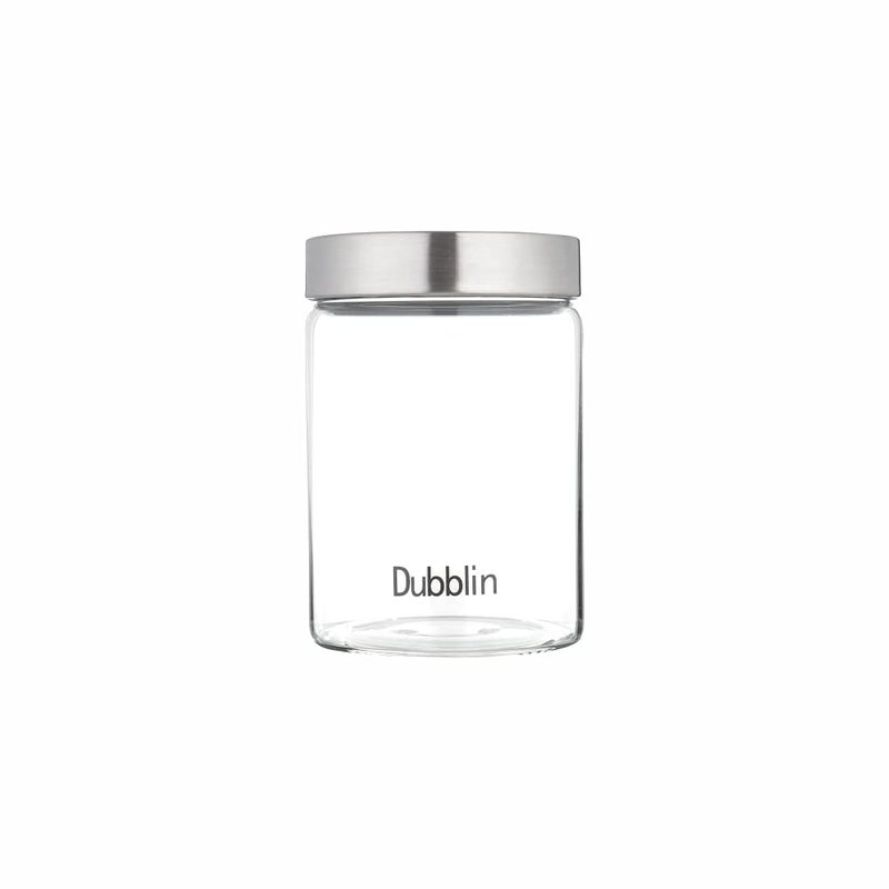 DUBBLIN Borosilicate Glass Jar with rust free airtight steel Lid, kitchen storage jar container microwave safe - 900ml, 1 Pc, Transparent - Image 2