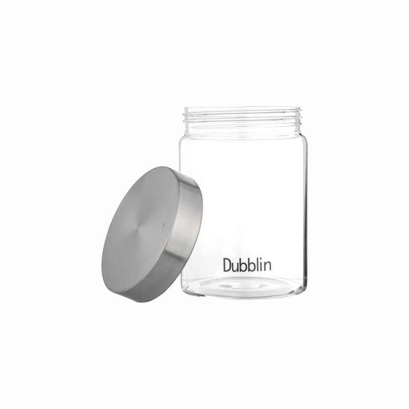 DUBBLIN Borosilicate Glass Jar with rust free airtight steel Lid, kitchen storage jar container microwave safe - 900ml, 1 Pc, Transparent - Image 5
