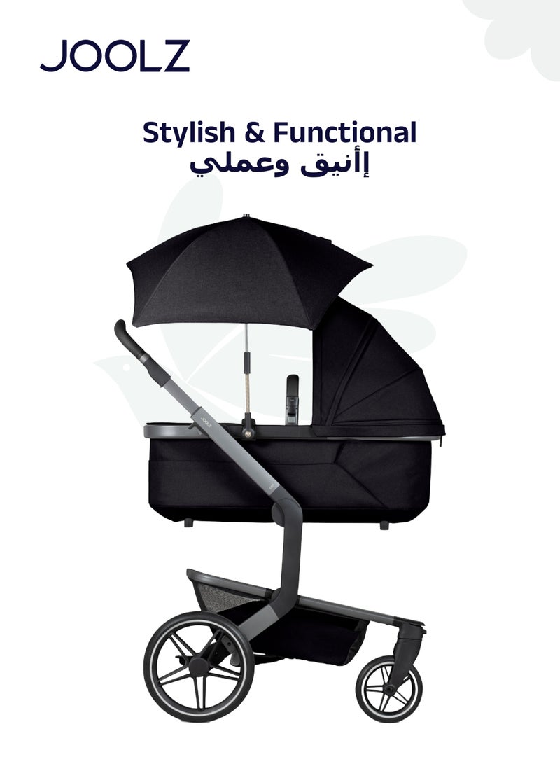JOOLZ Universal Baby Stroller Parasol UPF50+ Sun Protection | Adjustable Flexible Arm Clip-On Umbrella | Space Black | Fits Multiple Strollers | Lightweight Shade 30 CM - Image 4