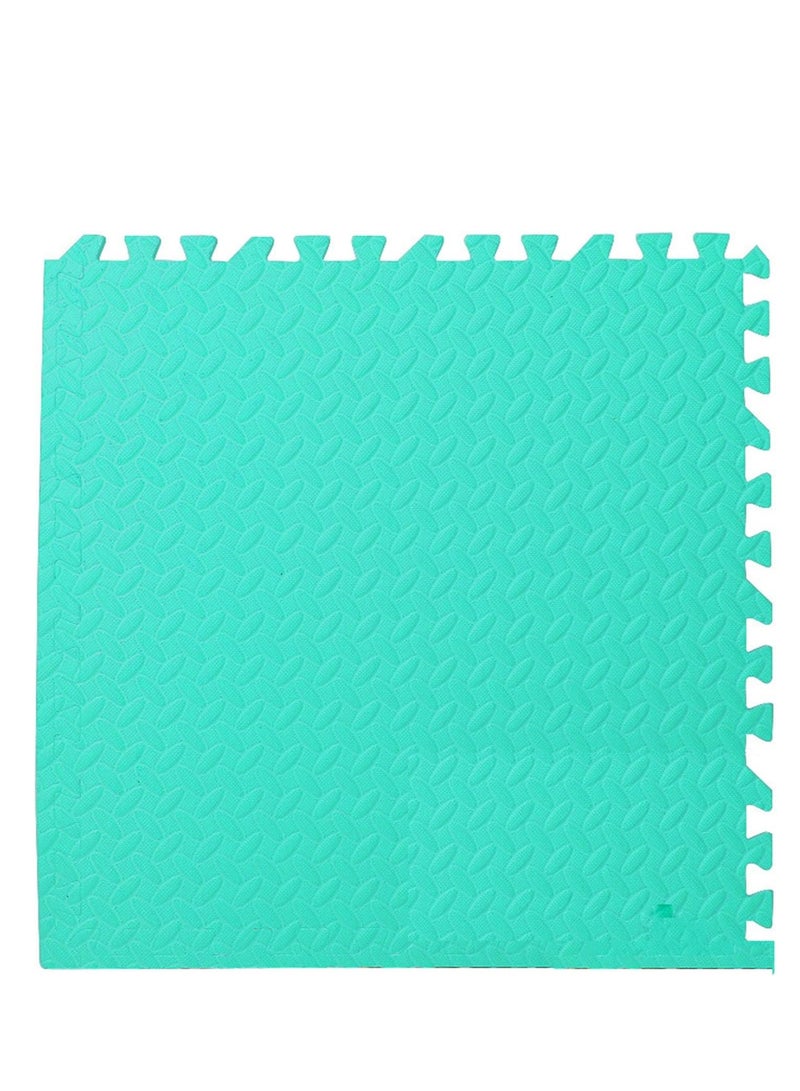 EVA Foam Play Mat, 16 Tiles Colorful Baby Play Mat, Square Kids Playmat with Solid Colored, 1 cm Thickened Interlocking Foam Floor Tiles, Puzzle Play Mat for Baby Playing (Green) - Image 1