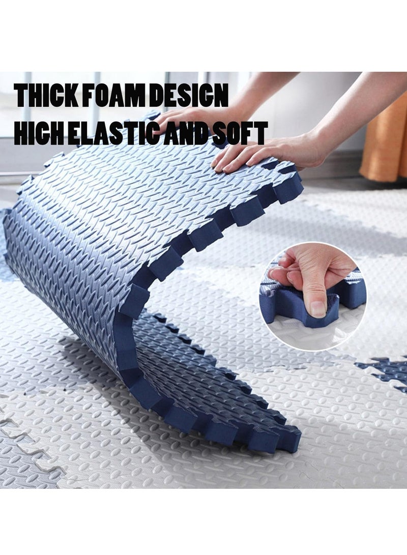 EVA Foam Play Mat, 16 Tiles Colorful Baby Play Mat, Square Kids Playmat with Solid Colored, 1 cm Thickened Interlocking Foam Floor Tiles, Puzzle Play Mat for Baby Playing (Green) - Image 3