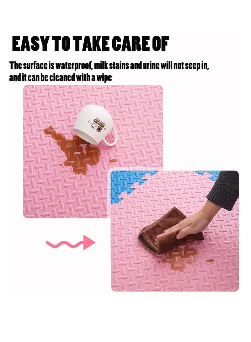 EVA Foam Play Mat, 16 Tiles Colorful Baby Play Mat, Square Kids Playmat with Solid Colored, 1 cm Thickened Interlocking Foam Floor Tiles, Puzzle Play Mat for Baby Playing (Green) - Image 4