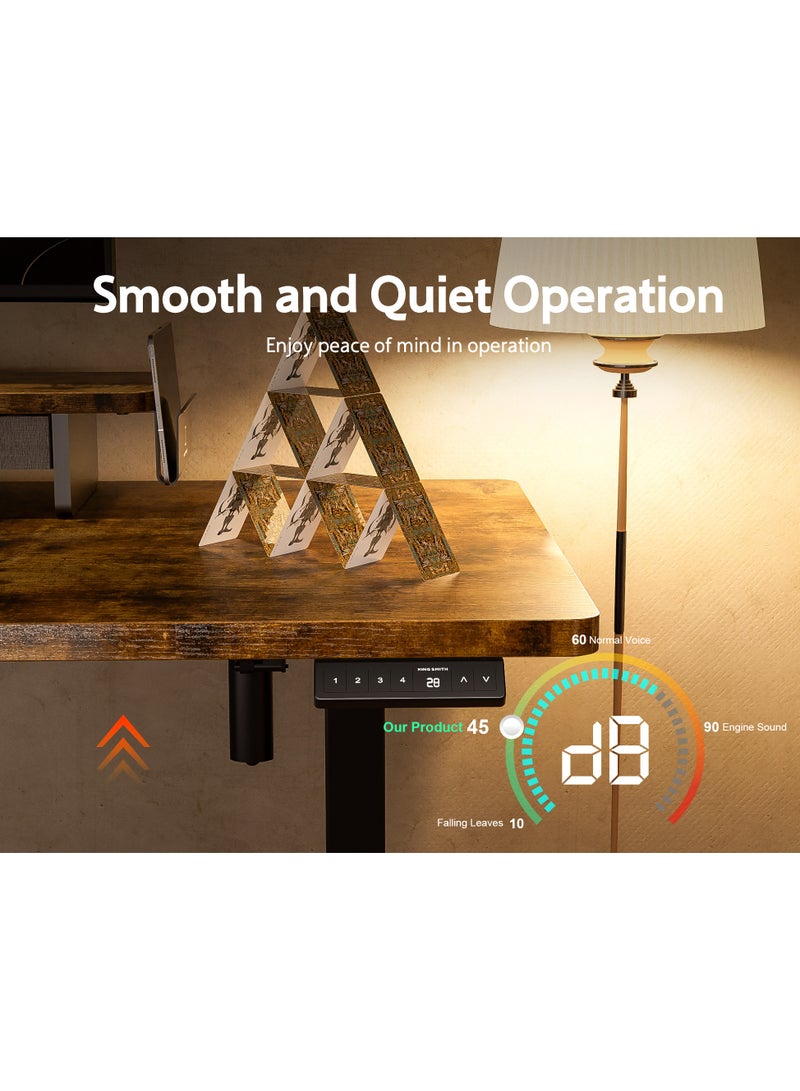 Kingsmith ETSFI21 Antique wood color Table | electric 72-120 cm height adjustment | LED Panel Display - Image 3