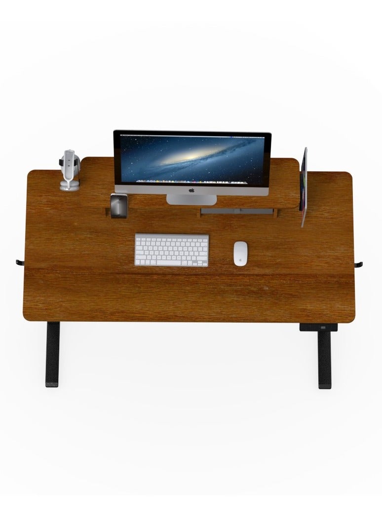 Kingsmith ETSFI21 Antique wood color Table | electric 72-120 cm height adjustment | LED Panel Display - Image 4