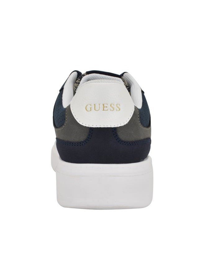 GUESS Men's Carmino Sneaker, Dark Blue Logo Multi 400, 45 EU - Image 3