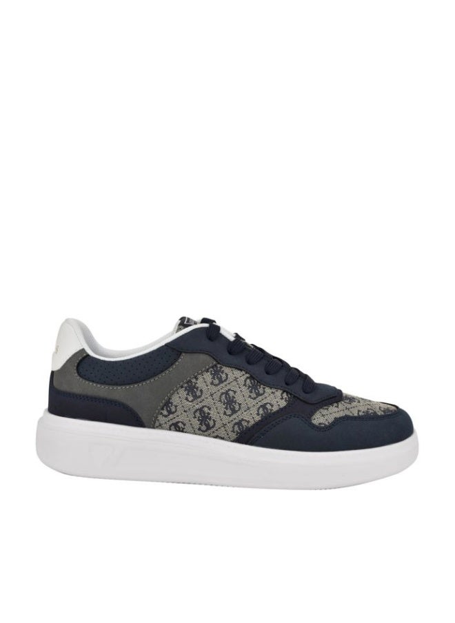GUESS Men's Carmino Sneaker, Dark Blue Logo Multi 400, 45 EU - Image 1