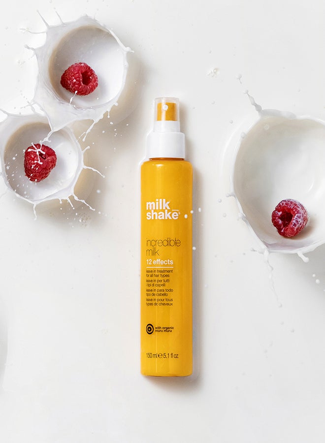 Milk Shake Incredible Milk Leave-In Repair Treatment for All Hair Types - Prevents Split Ends, Controls Frizz, Adds Volume & Shine, Easy Straightening (Organic Muru Muru Butter, 150 ml) - Image 5