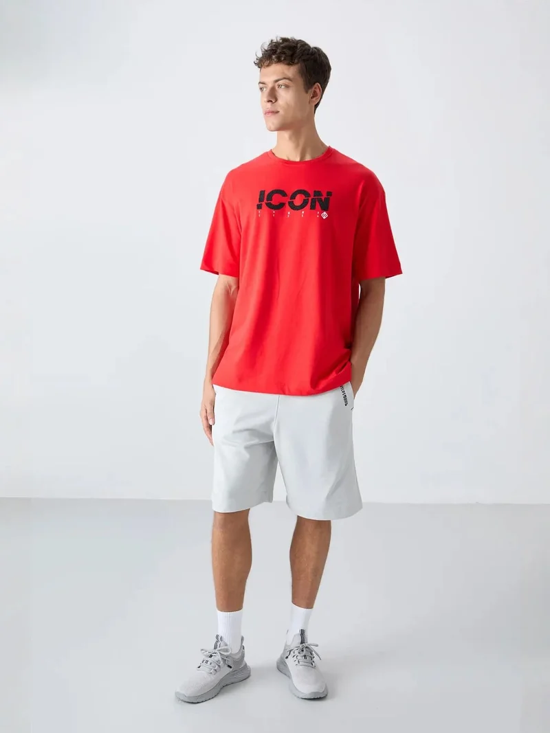 تومي لايف TOMMY Oversized Logo Print Crew Neck T-Shirt