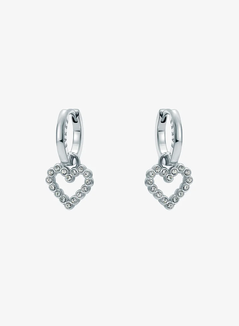 تيد بيكر أقراط هالو كريستال على شكل قلب