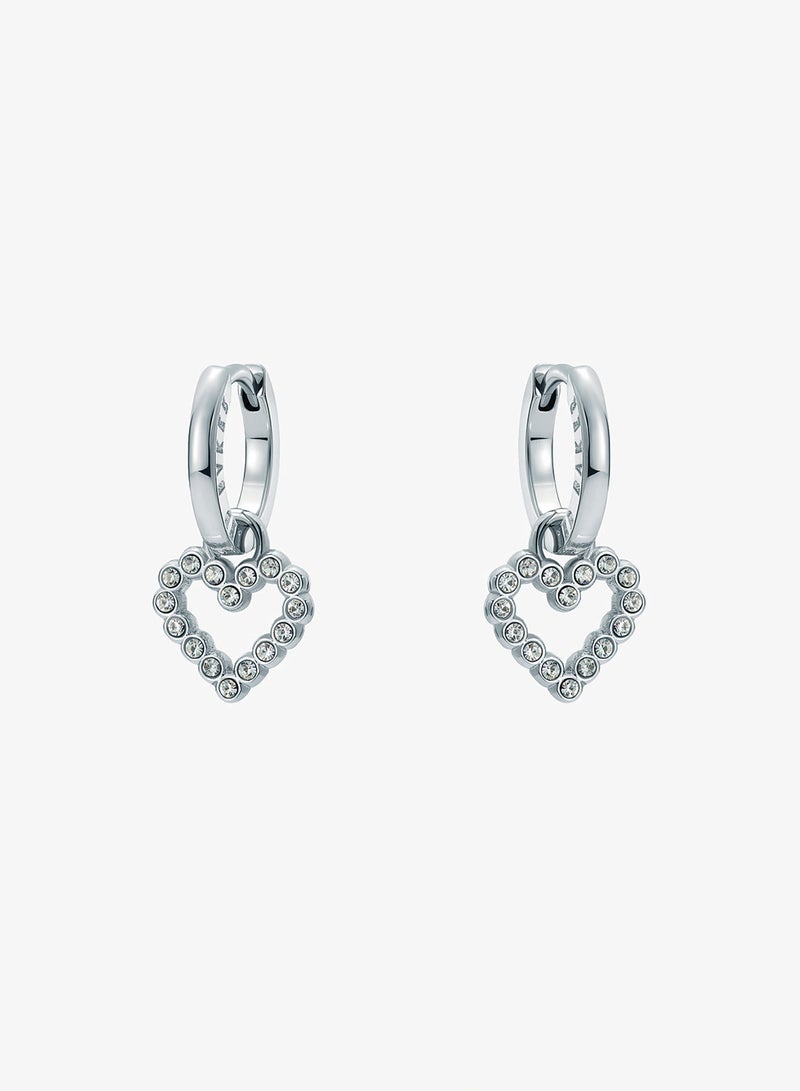 Ted Baker Crystal Halo Heart Huggie Earrings - Image 2