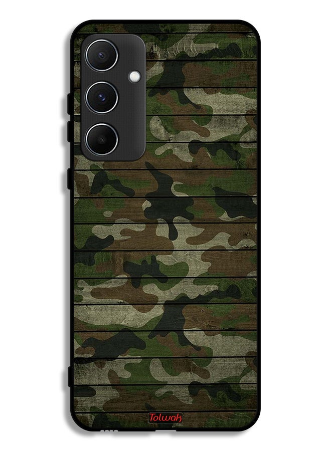 Tolwak Samsung Galaxy A55 5G Protective Case Cover Camouflage Wooden Pattern  - Image 1
