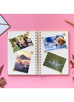 yuntop 12 Sheets 288 Count Selfadhesive Photo Corners Stickers Acid Free Photo Mounting Corners For Scrapbooks Memory Books Diy Picture Album Journal (Gold)  - Image 5