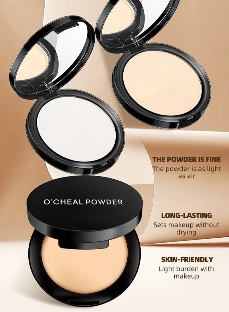 اوكيل ضغط الحجاب المعدني إعداد مسحوق، Comapct مسحوق الوجه ماكياج الجوارب المواد للنساء، ماتي، خفيفة الوزن، التنفس، صيغة نباتية، كريمية طبيعية - 8g - Image 2