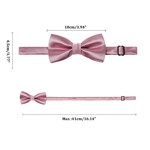 Kajeer Kids Boys Silk Bow Ties - Adjustable Bowtie for Baby Toddler Gifts(Pink) - Image 4