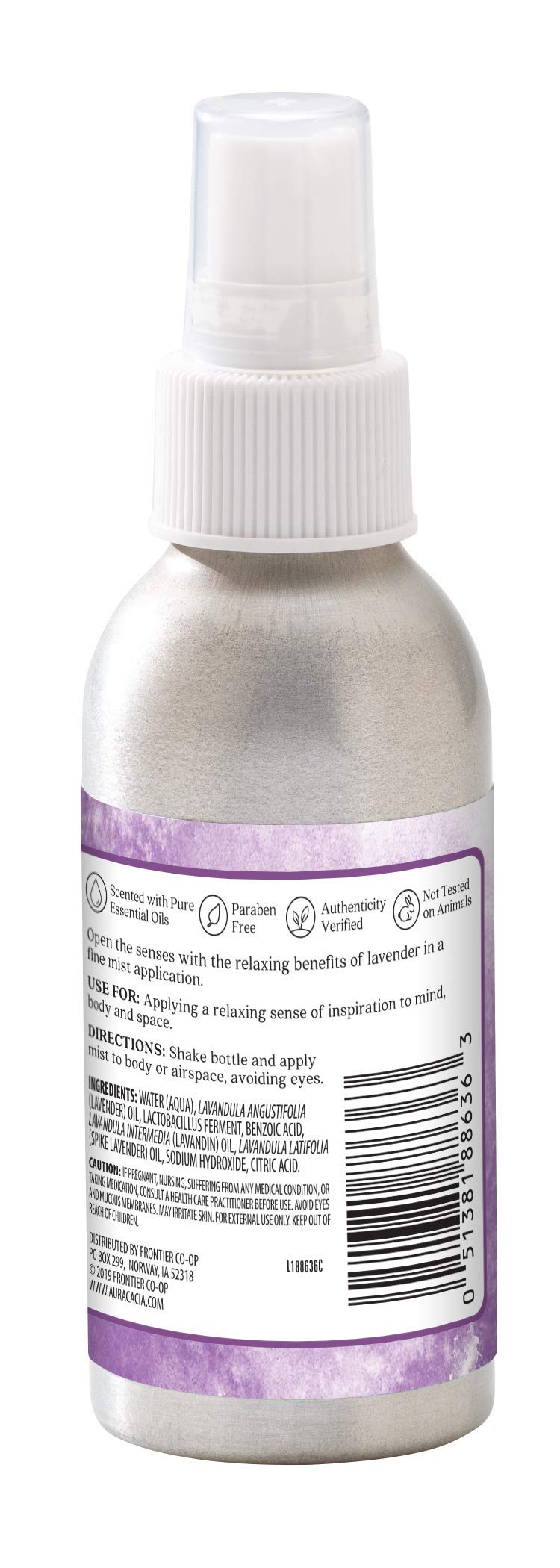Aura Cacia Relaxing Lavender Aromatherapy Room & Body Mist 4 Fl Oz - Image 2