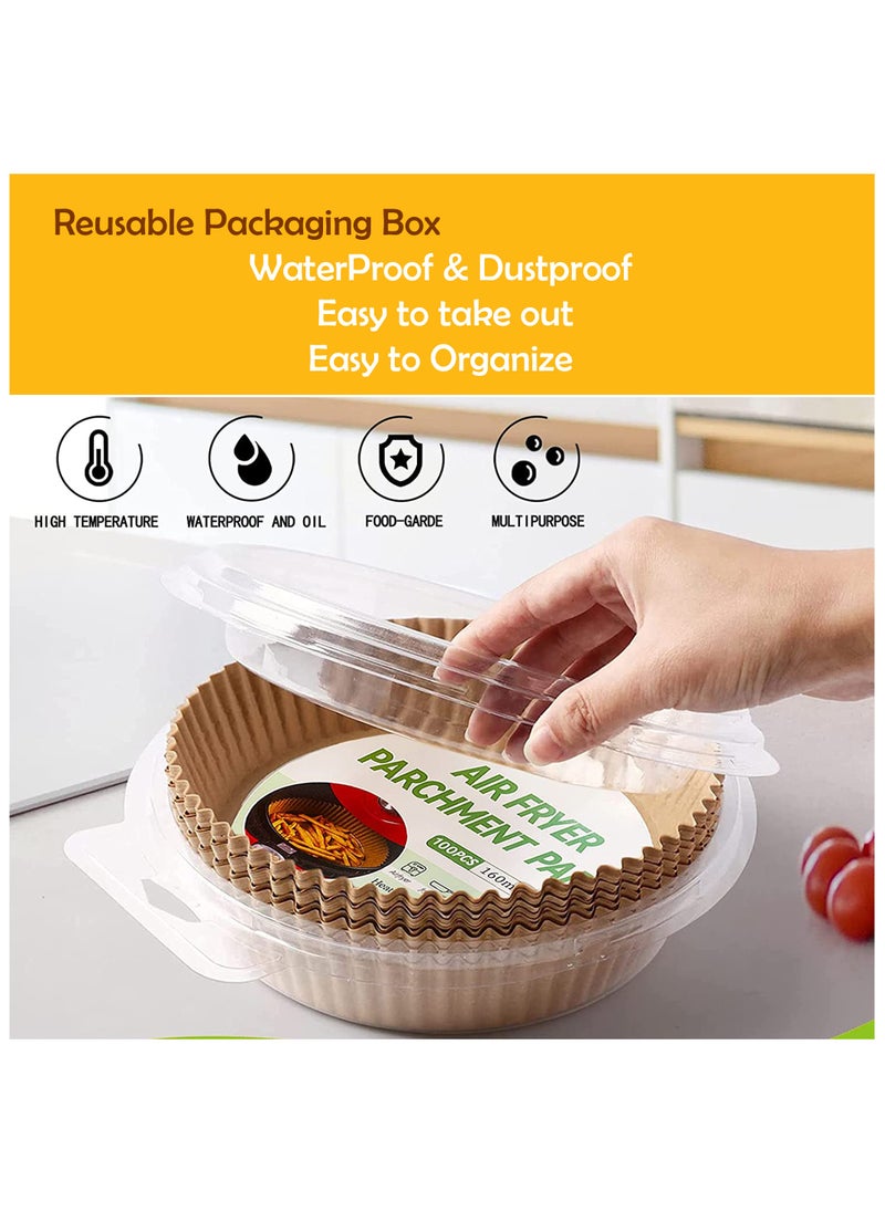 The BZ Company (( Extra Thick 100 Pcs )) Air Fryer Paper Liners - Parchment Paper for Baking - Air Fryer Liner - Disposable Papers Non-Stick Papers for Air Fryer , Steamer , Microwave & Oven with 6 Random Food Forks  - Image 3