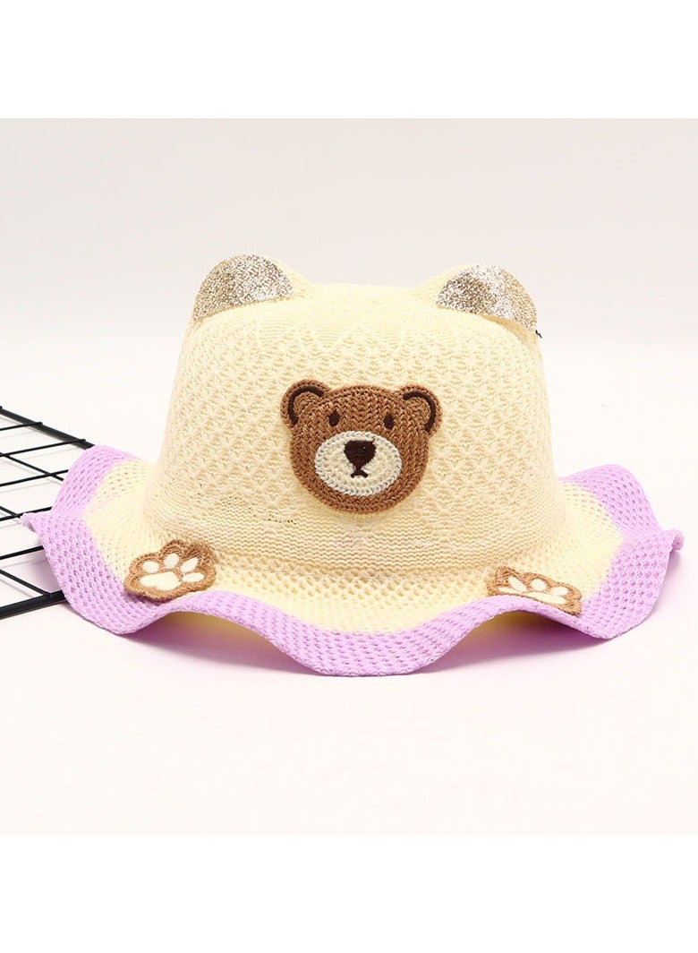 KUYING New 2-8-Year-Old Children's Cartoon Sunscreen Hat 