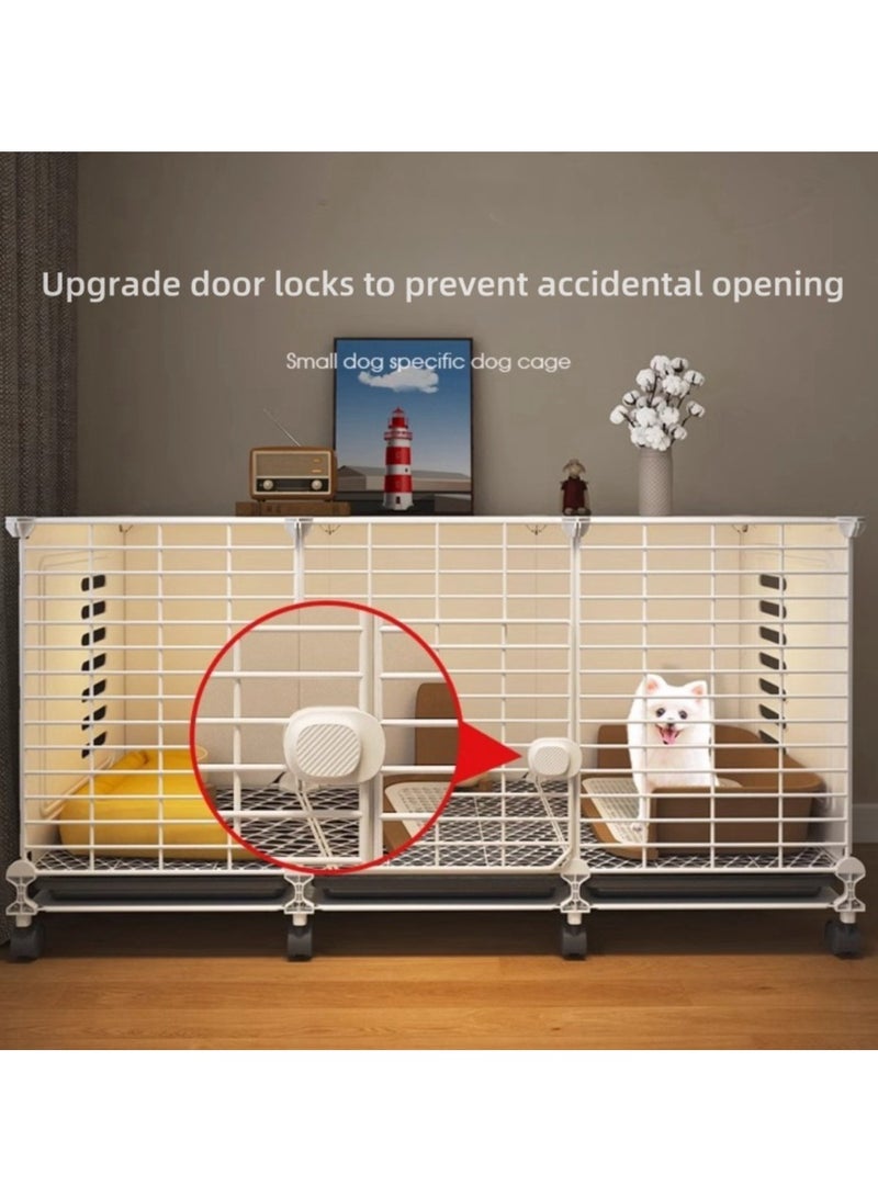 MissTiara Dog cage for small dogs  indoor dog kennel and toilet Perfect for Pet Lovers in Compact Spaces Size: 109*37*57  - Image 2