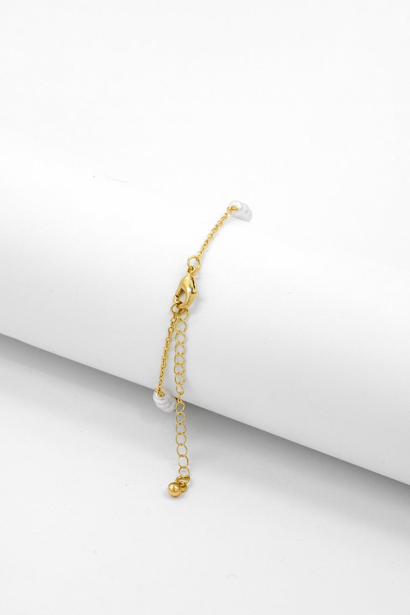 Caracol Women Gold Plated Pearl Bracelet, Gold  - Image 2