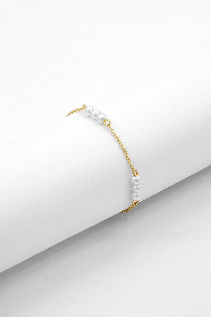Caracol Women Gold Plated Pearl Bracelet, Gold  - Image 1