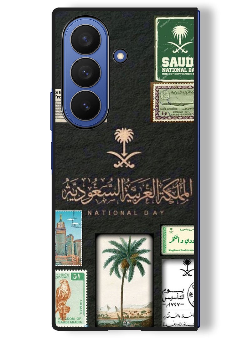 Theodor Case Compatible with Samsung Galaxy Z Fold 7 - 8 Inch Protection Shockproof Bumper Cover KSA national day - Image 1