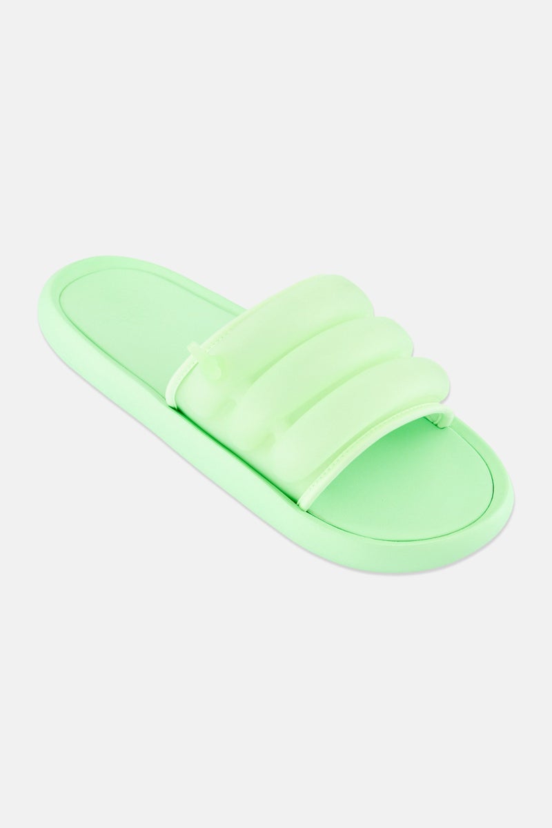Adidas Men Adilette Zplaash Slip On Slides, Lime Green - Image 1