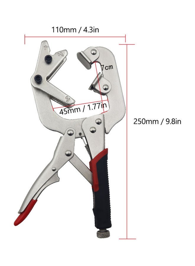 NIBEMINENT Multi-Murpose Right Angle Welding Clamp Silver/Black  - Image 4