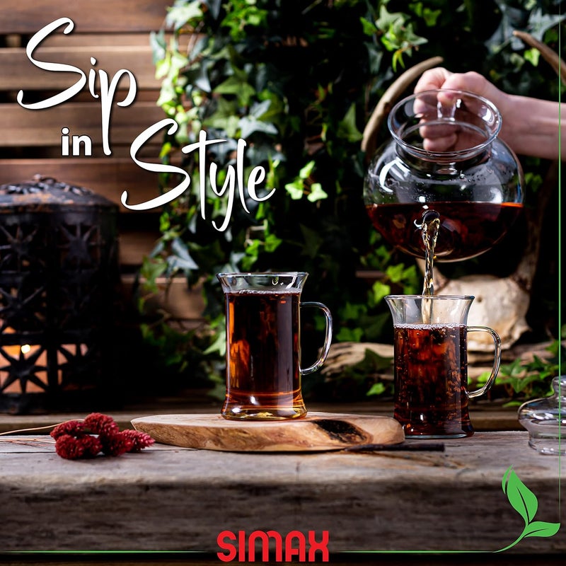 SIMAX Glassware Irish Coffee Tea Glasses - Cold, Heat, and Shock Resistant Borosilicate Glass, Microwave and Dishwasher Safe, Includes Six (6) 8.5 Ounce Cups - Image 4