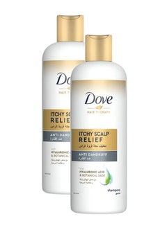 Dove Shampoo Itchy Scalp Relief Anti Dandruff 400ml pack of 2