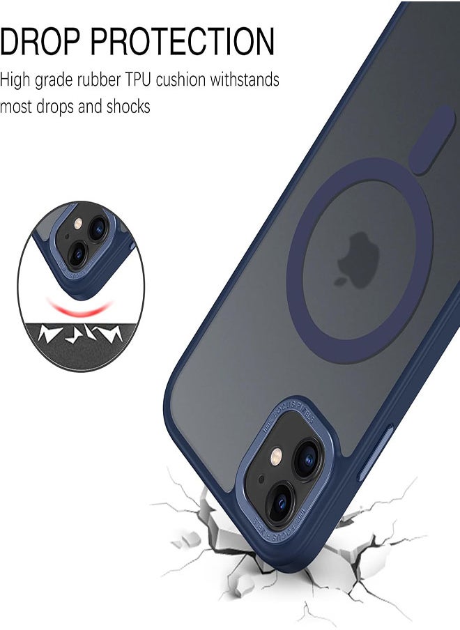Generic - Case BENTOBEN Magnetic Iphone 11, Compatible with Wireless Charger and Magsafe Card Wallet, Simple Clear Shockproof Drop Resistant Anti-Fingerprint Case Compatible with Iphone 11 - Blue - Image 1