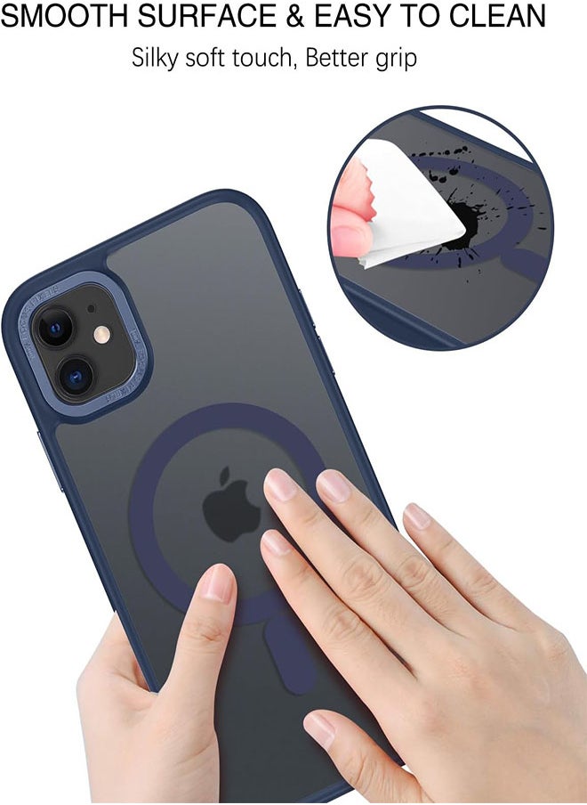 Generic - Case BENTOBEN Magnetic Iphone 11, Compatible with Wireless Charger and Magsafe Card Wallet, Simple Clear Shockproof Drop Resistant Anti-Fingerprint Case Compatible with Iphone 11 - Blue - Image 1