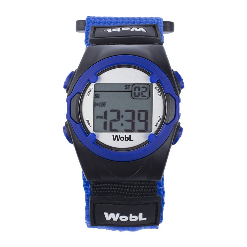 WobL WobL Vibrating 8-Alarm & Repeating Countdown Timer Watch for Kids & Adults, Medication/Sports/Meetings/Potty Reminders, Blue  - Image 1