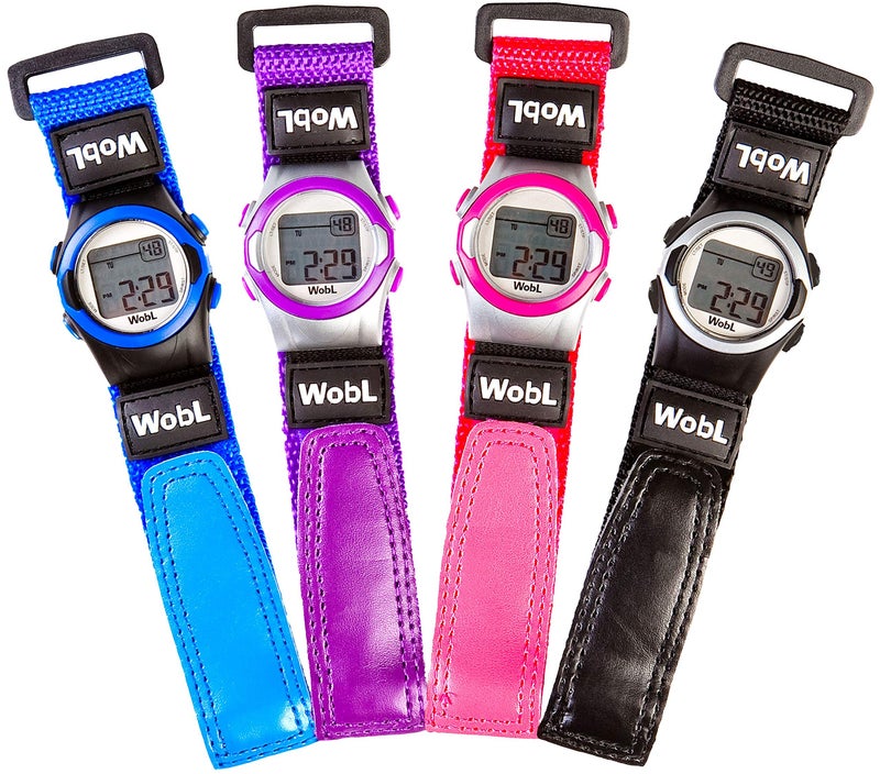 WobL WobL Vibrating 8-Alarm & Repeating Countdown Timer Watch for Kids & Adults, Medication/Sports/Meetings/Potty Reminders, Blue  - Image 4