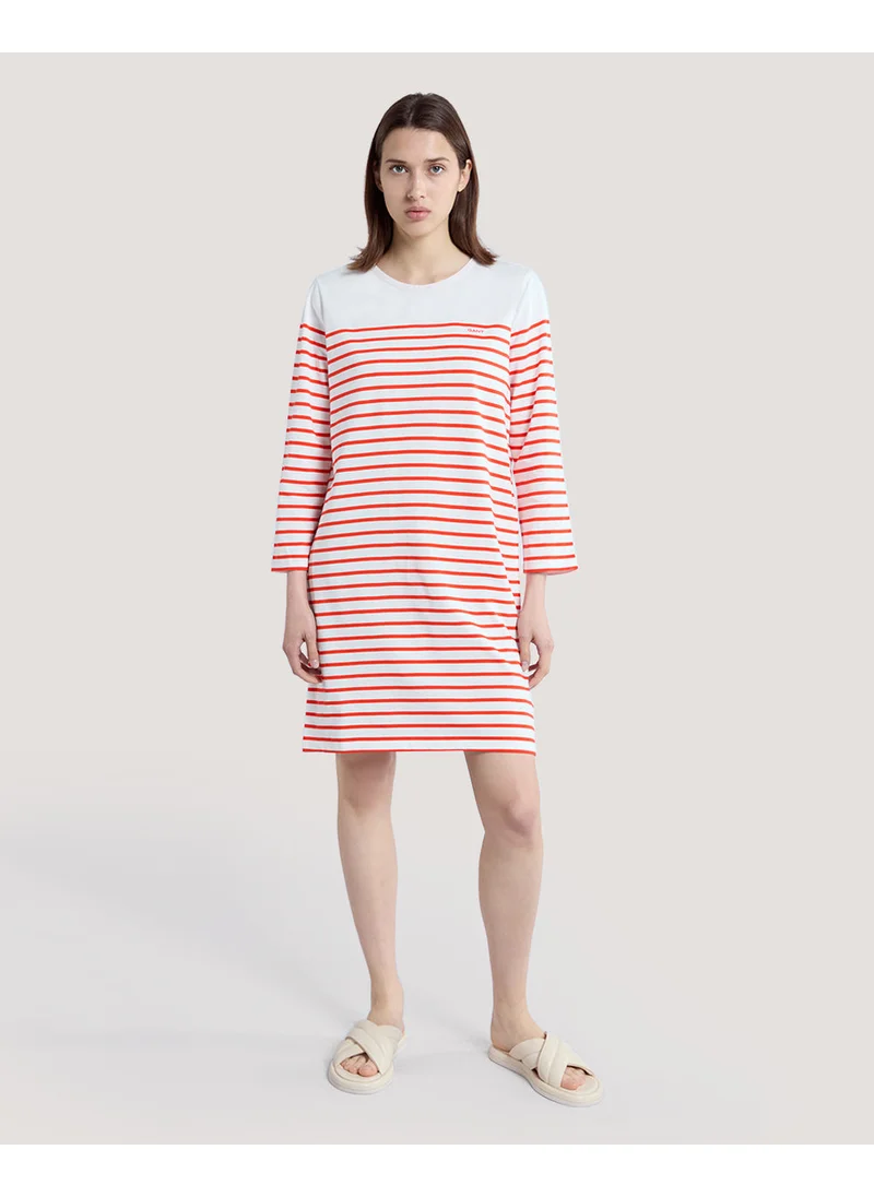 غانت Gant Breton Crew Neck Dress
