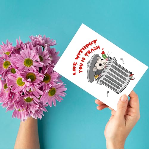 Bhiosng Funny Possum Anniversary Card for Him Her, Humorous Valentines Day&Anniversary Card Gift for Husband Wife Boyfriend Girlfriend Partner, Unique Love You Card for Couple Women Men - Image 2