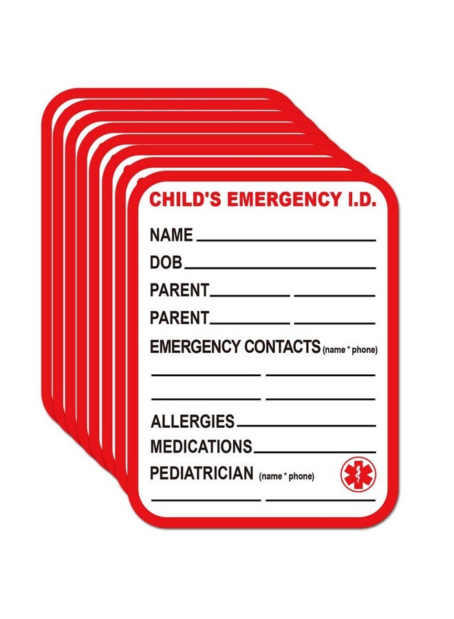 Remarkable Infant I.C.E. (In Case Of Emergency) Car Seat Sticker Safety Information Child Emergency Contact Car Seat Safety Alert Attachment Tag Stickers (8 Pack) - Image 1