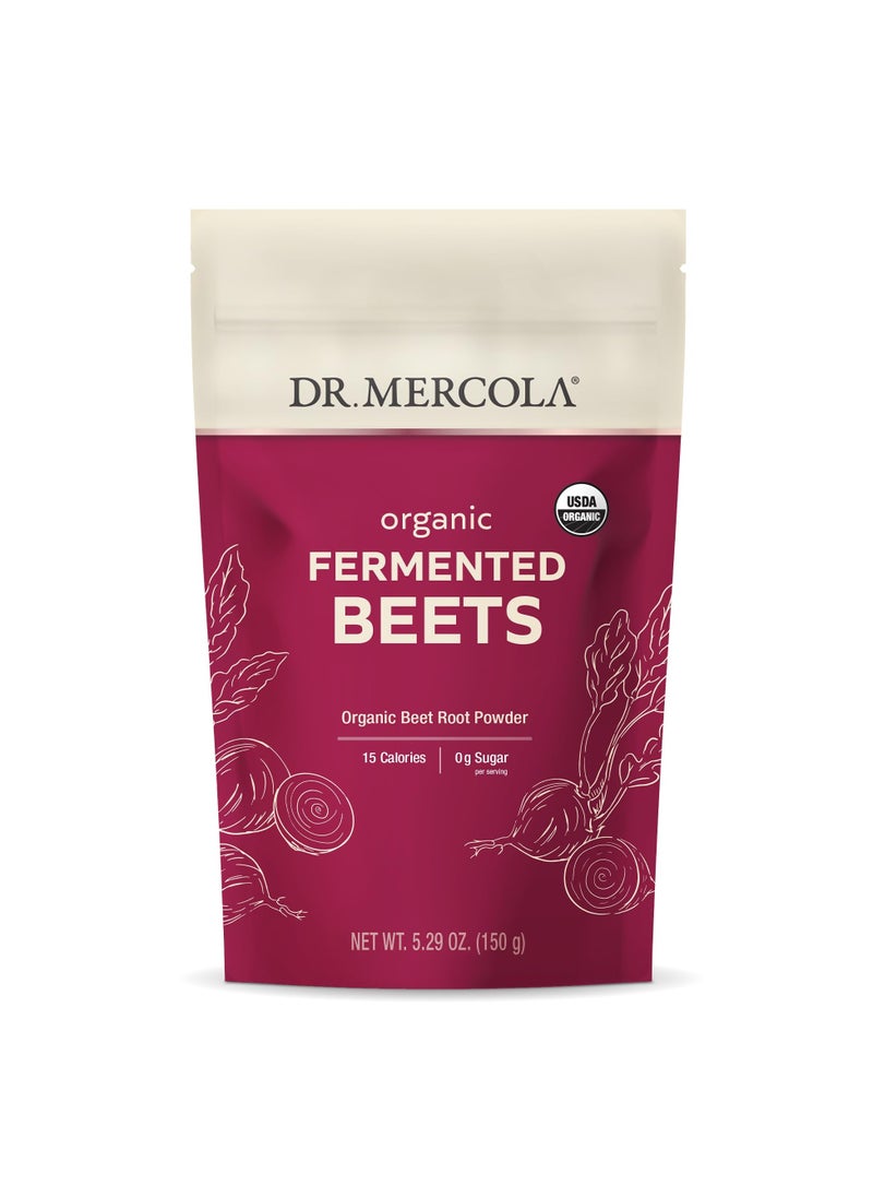 Dr. Mercola Organic Fermented Beets, Organic Beet Root Powder, 15 Calories, 0g Sugar Per Serving, 5.29 oz (150 g)  - Image 1