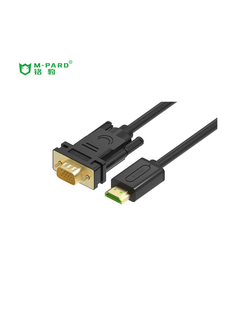 M-PARD 1.8M HDMI to VGA Cable, Uni-Directional HDMI Computer to VGA Monitor Cable (Male to Male) Compatible for Computer, Desktop, Laptop, PC, Monitor, Projector, HDTV, Roku, Xbox - Image 1