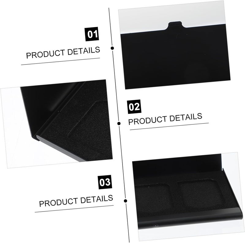 TEHAUX 2pcs Memory Card Holder and Storage Case for Micro and Flash Cards, Shockproof Portable Photography Accessory, Black - Image 3