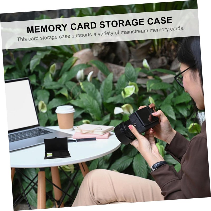 TEHAUX 2pcs Memory Card Holder and Storage Case for Micro and Flash Cards, Shockproof Portable Photography Accessory, Black - Image 5