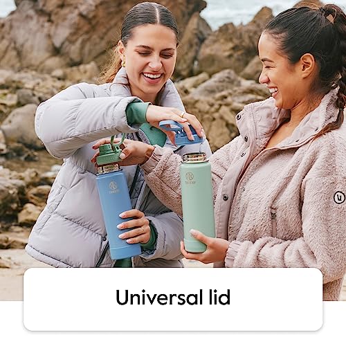 Takeya Actives 32 oz Water Bottle with Straw Lid - Double Wall Stainless Steel Insulation - Dishwasher Safe & BPA-Free - Removable Bumper - Blush - Image 5