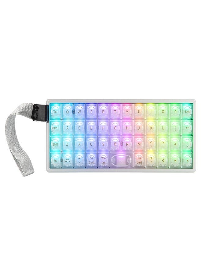 ابوماكر لوحة مفاتيح EPOMAKER Luma40 الميكانيكية منخفضة الارتفاع، مزودة بتقنية QMK/VIA ومعدن CNC، وأغطية مفاتيح شفافة، وإمكانية التبديل السريع، ومفاتيح Kailh الخطية، وتقنية 2.4 جيجاهرتز/بلوتوث/USB، ولوحة مفاتيح ألعاب لاسلكية بنسبة 40% لأجهزة Mac/Windows - Image 1