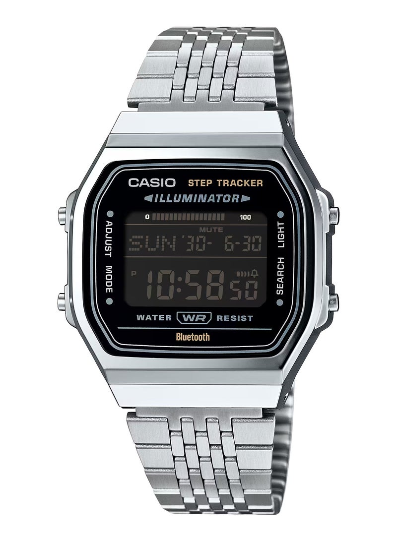CASIO Vintage Bluetooth Step Tracker Stainless Steel Watch ABL-100WE-1B - 37.9 MM