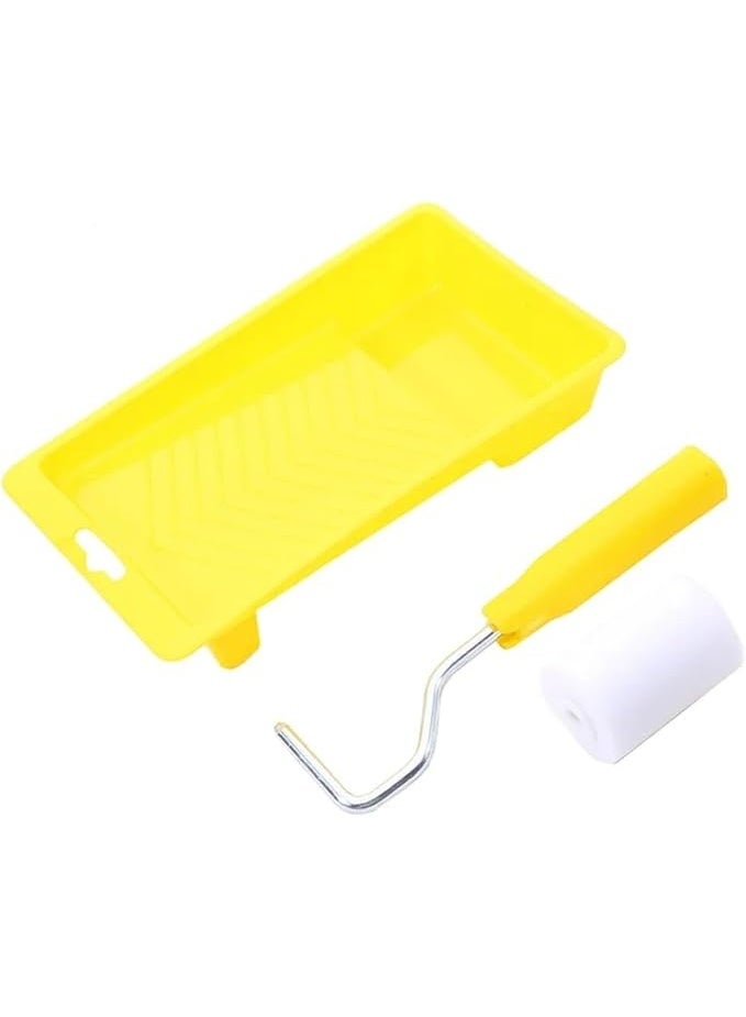 1 set Mini Foam Paint Roller Painting Decorating Kit 2 Inch Small Paint Roller Tray Set for Wall Painting Repair Brush ﻿ - Image 4
